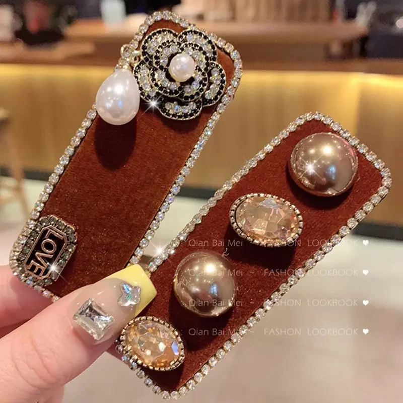 Autumn Winter Brown Rhinestone Bear Clip Hairpin - Image 7