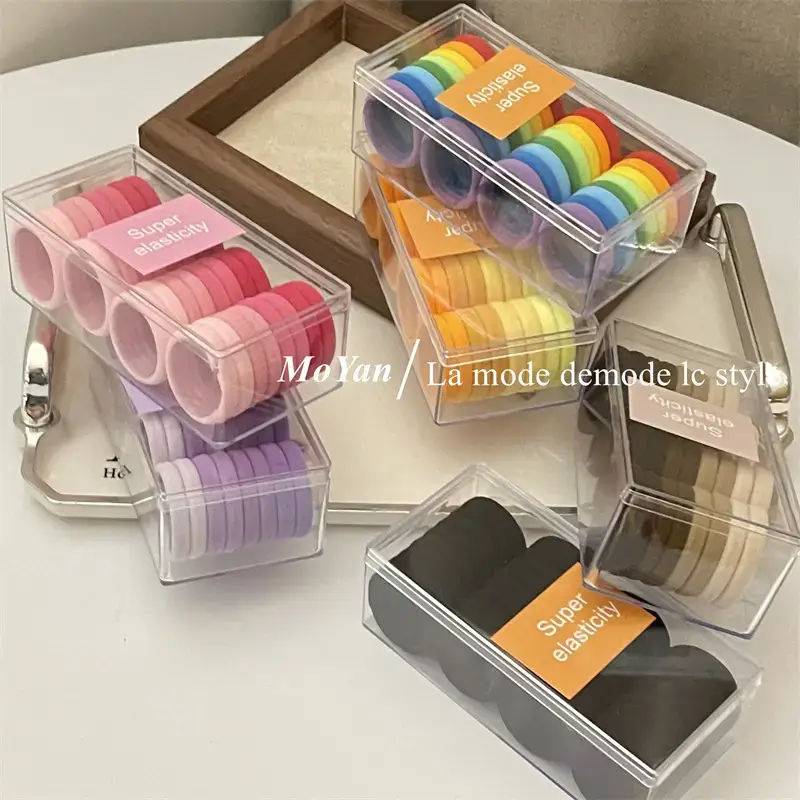 Sweet Macaron Color Hair Bands Gradient Rubber Ties - Image 8