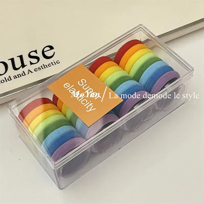 Sweet Macaron Color Hair Bands Gradient Rubber Ties — feature 10
