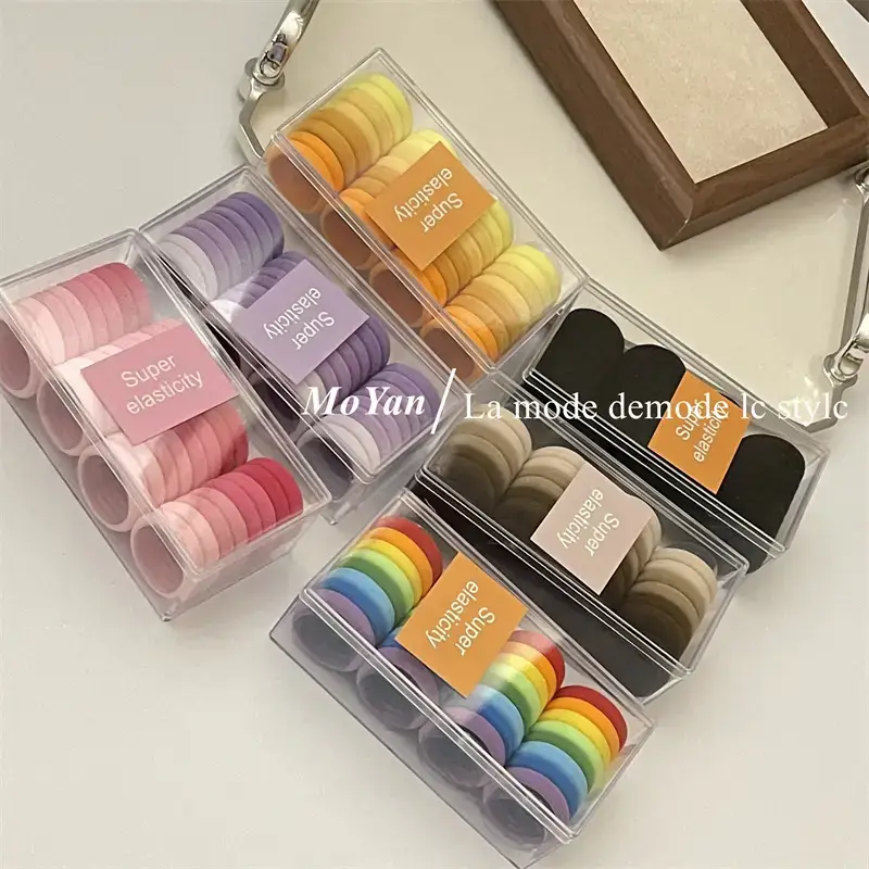 Sweet Macaron Color Hair Bands Gradient Rubber Ties — feature 15