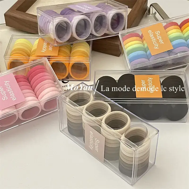 Sweet Macaron Color Hair Bands Gradient Rubber Ties — feature 16