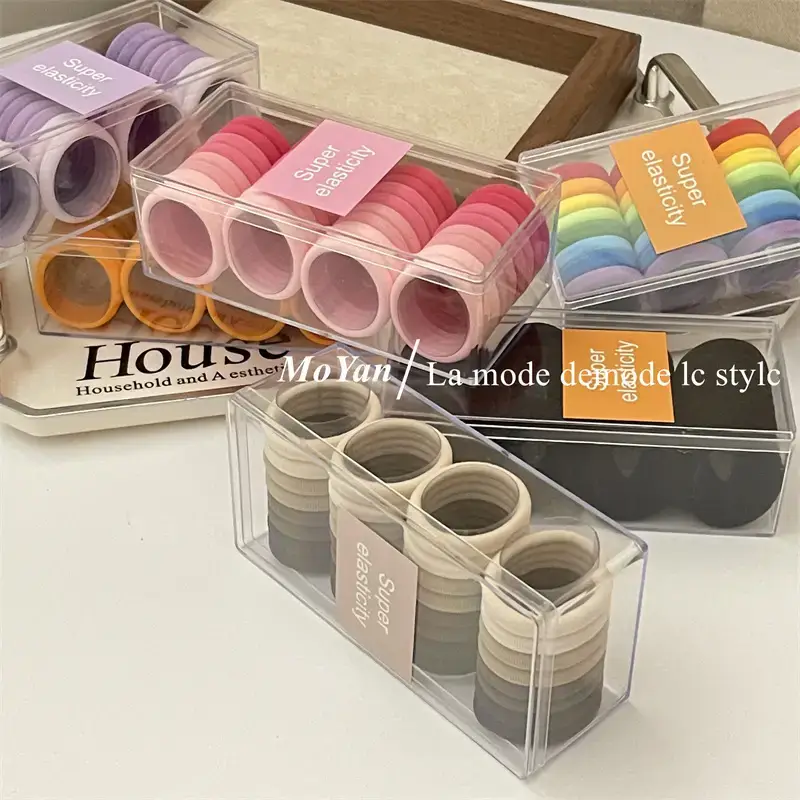 Sweet Macaron Color Hair Bands Gradient Rubber Ties — feature 17