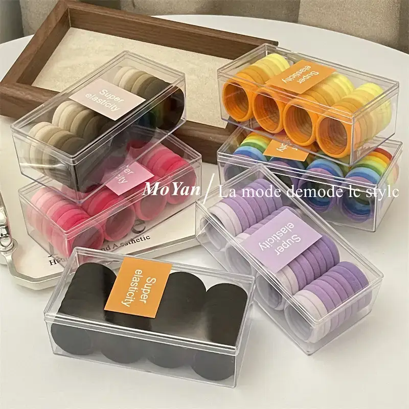 Sweet Macaron Color Hair Bands Gradient Rubber Ties — feature 2