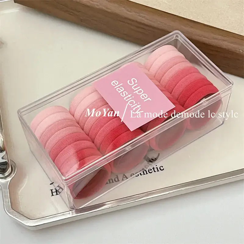 Sweet Macaron Color Hair Bands Gradient Rubber Ties — feature 4