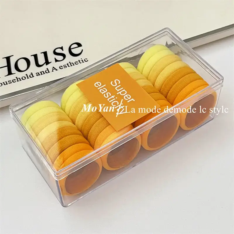 Sweet Macaron Color Hair Bands Gradient Rubber Ties - Image 4