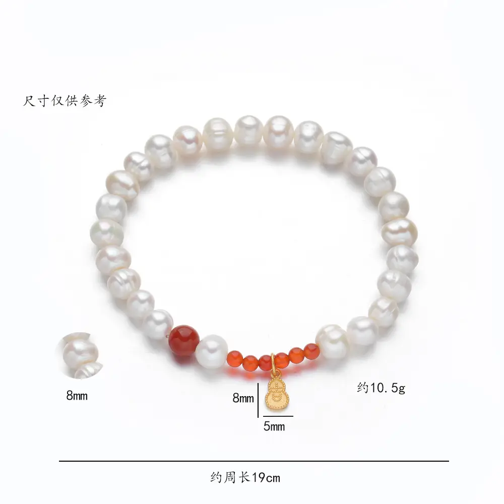 S925 Pearl Bracelet for Women Vintage Sterling Silver