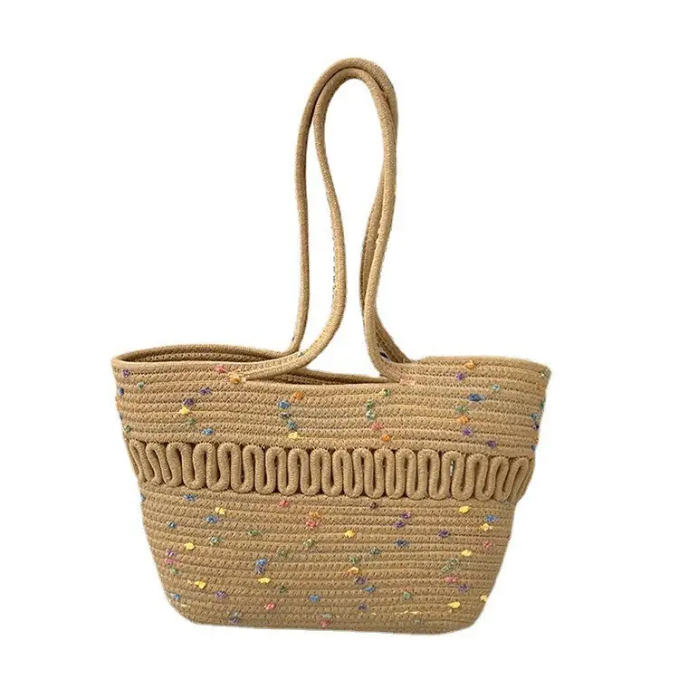 French Straw Woven Bag for Women, Large Capacity, Cross-border Holiday Use - Image 6