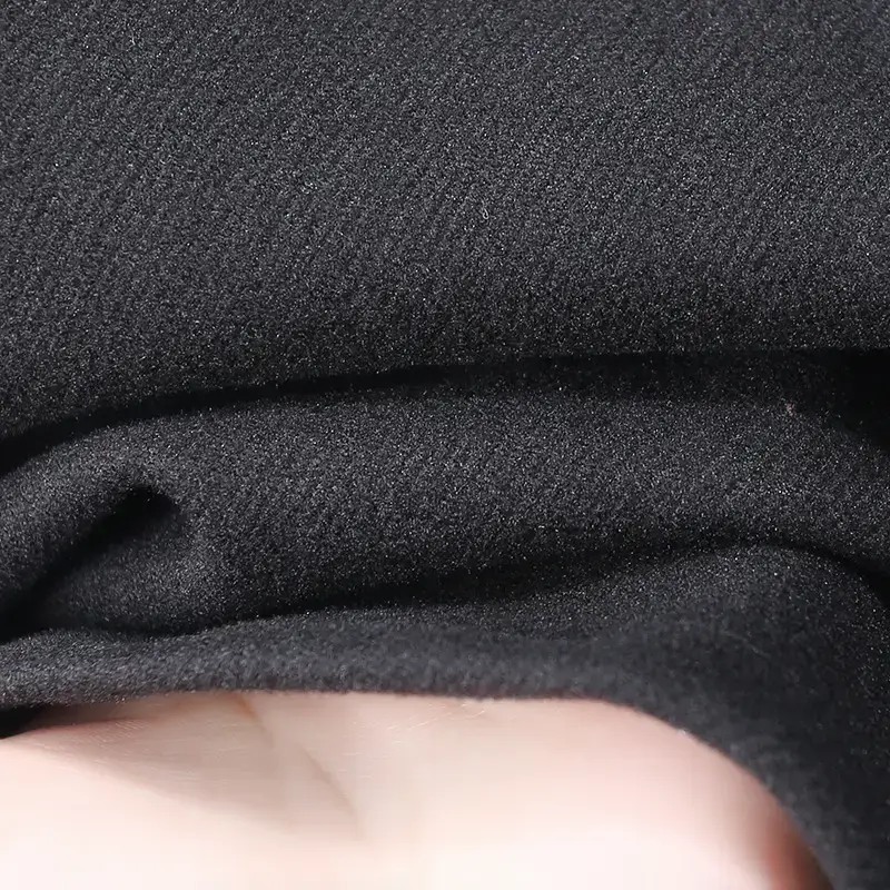 Black Wool Pleated Mid-Length Skirt Winter High Waist - Image 6