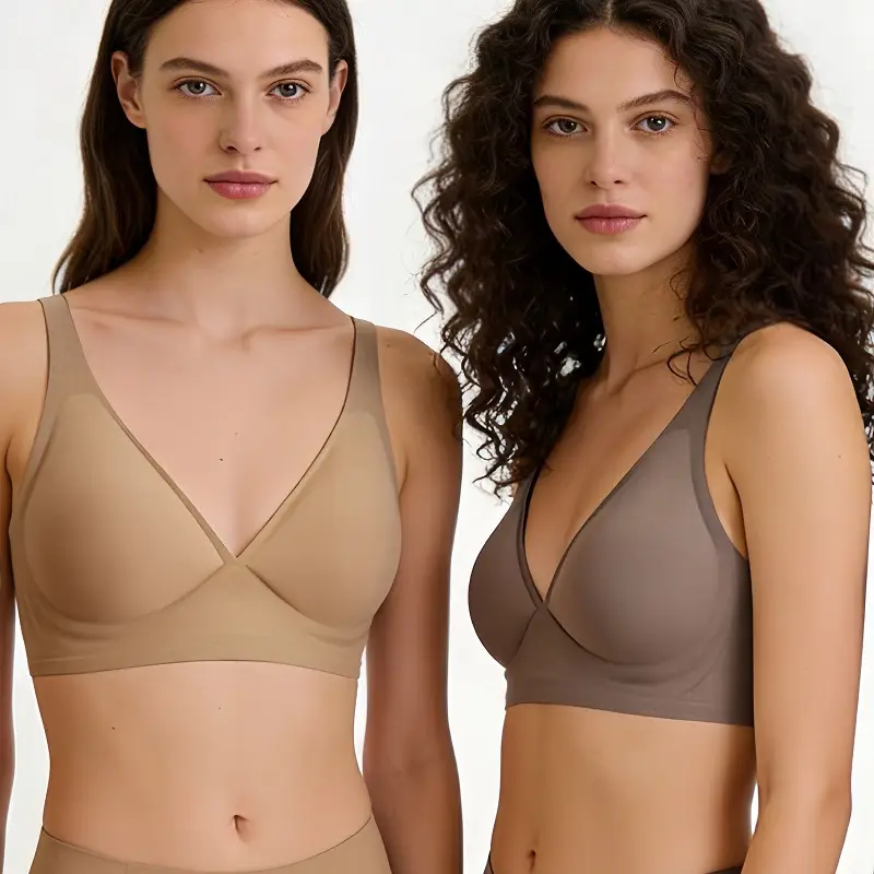 Seamless Jelly Bra for Women with Small Busts, Anti-Sagging, Thin Style, Side Breast Support, Wireless Bra, Soft Bras