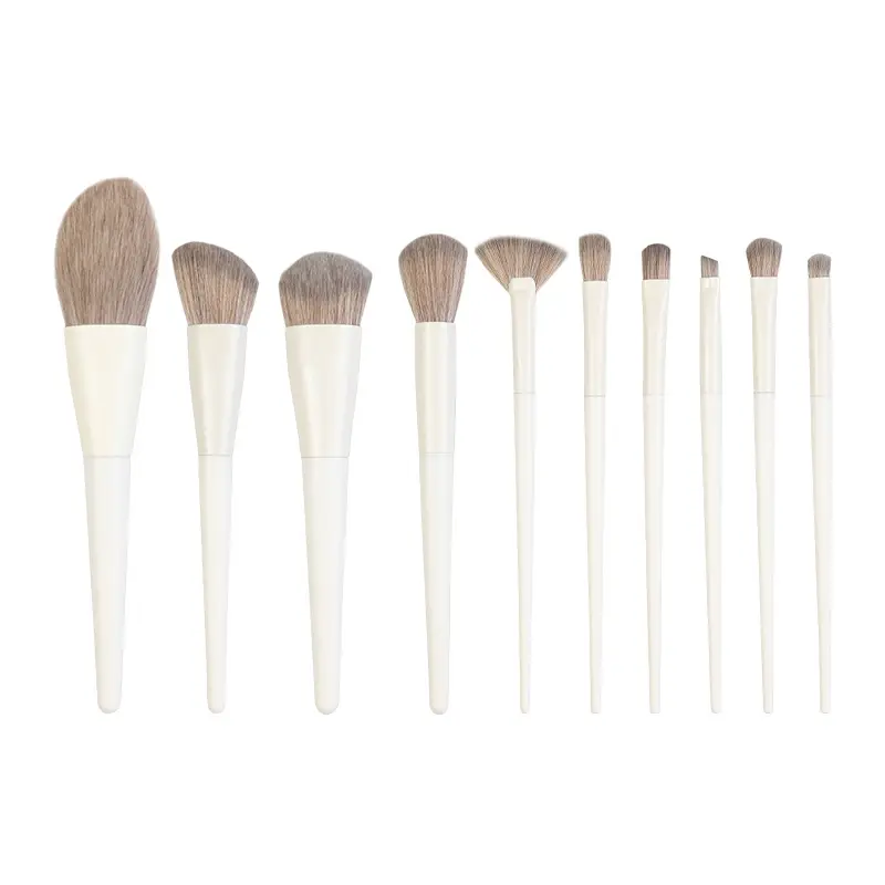 10-Piece Makeup Brush Set with Loose Powder Brush & Foundation Brush - Image 10