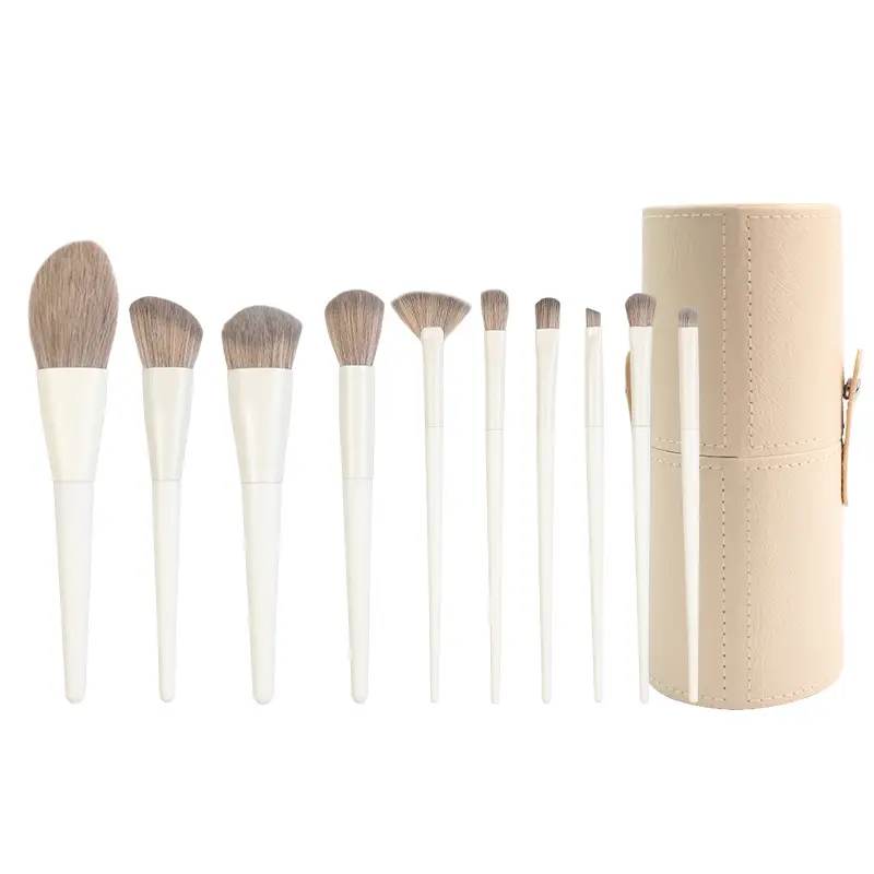 10-Piece Makeup Brush Set with Loose Powder Brush & Foundation Brush - Image 4