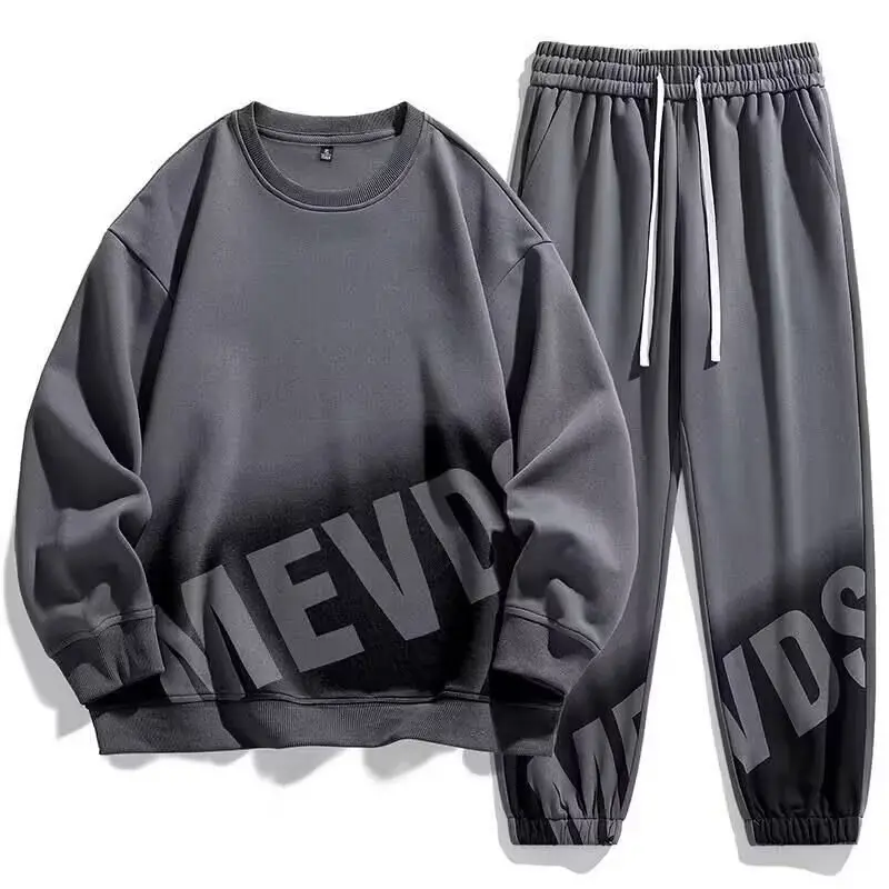 Men's Black Oversized Sweatpants Set with Graphic Print - Image 6