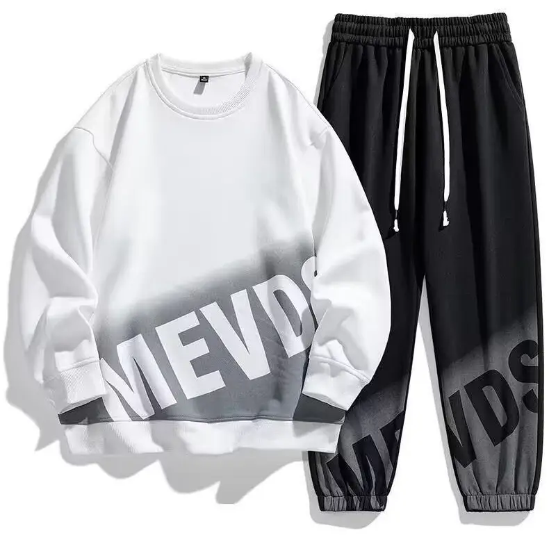 Men's Black Oversized Sweatpants Set with Graphic Print - Image 7