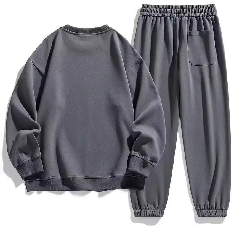 Men's Black Oversized Sweatpants Set with Graphic Print — feature 5