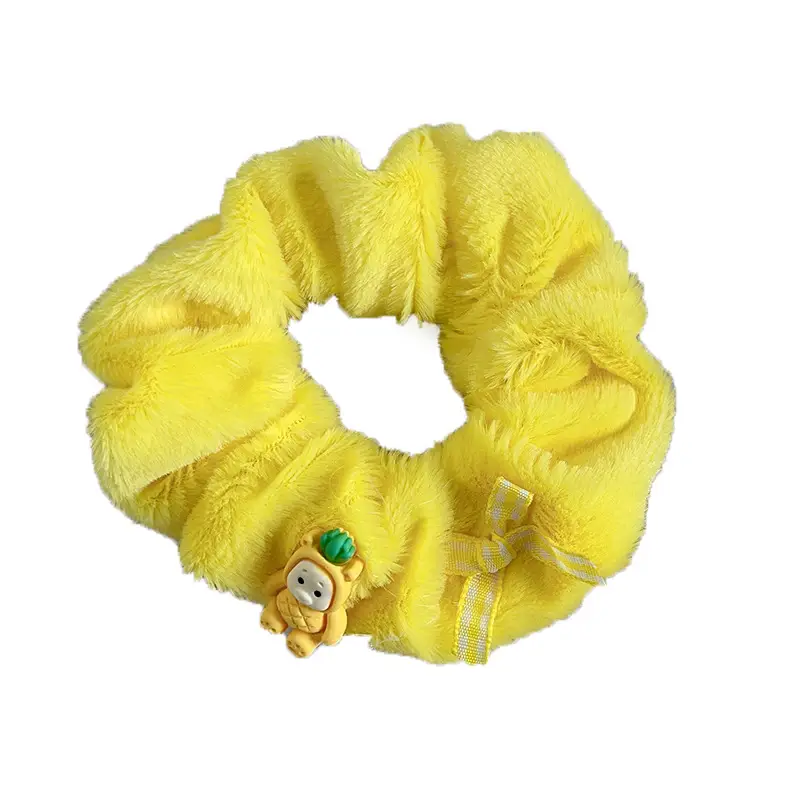 Plush Hair Band for Girls with Pink Bow