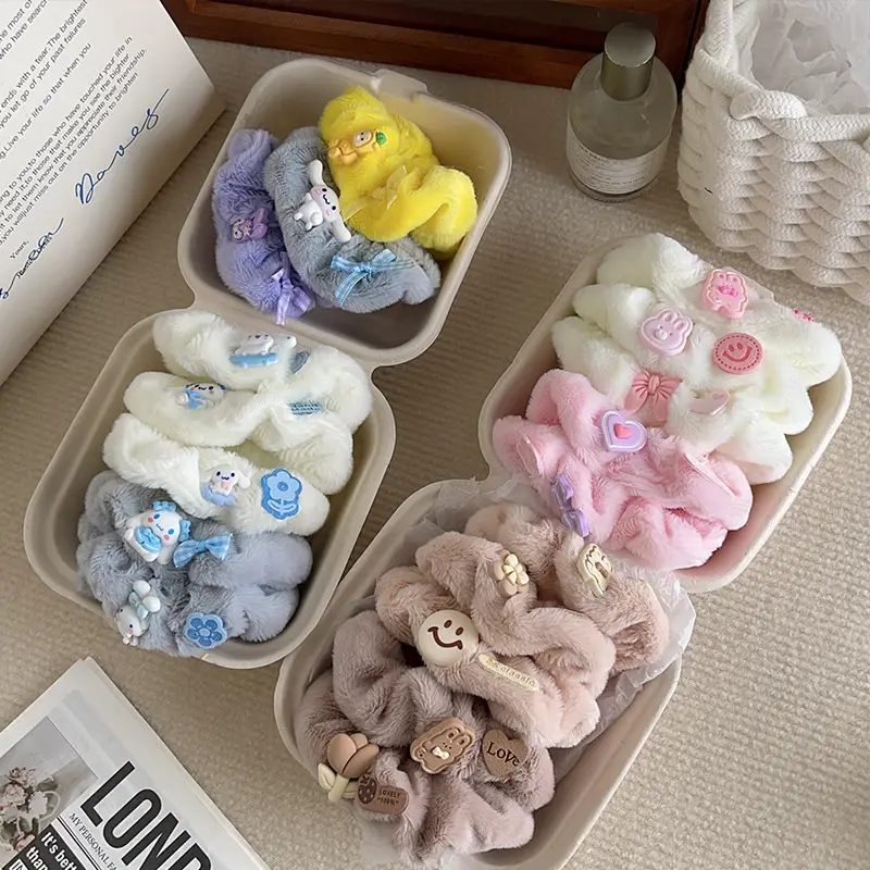 Plush Hair Band for Girls with Pink Bow — feature 1