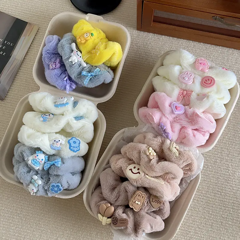 Plush Hair Band for Girls with Pink Bow — feature 2