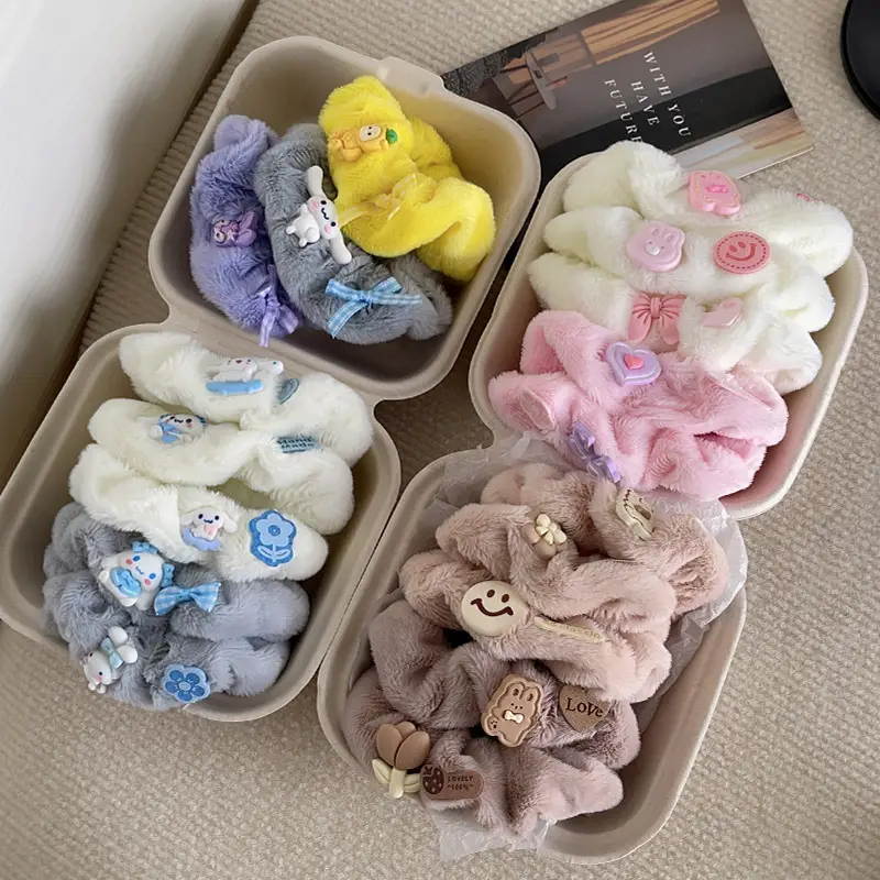 Plush Hair Band for Girls with Pink Bow — feature 5