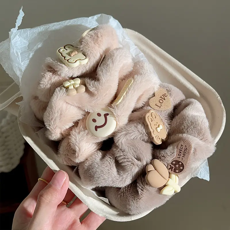 Plush Hair Band for Girls with Pink Bow — feature 6