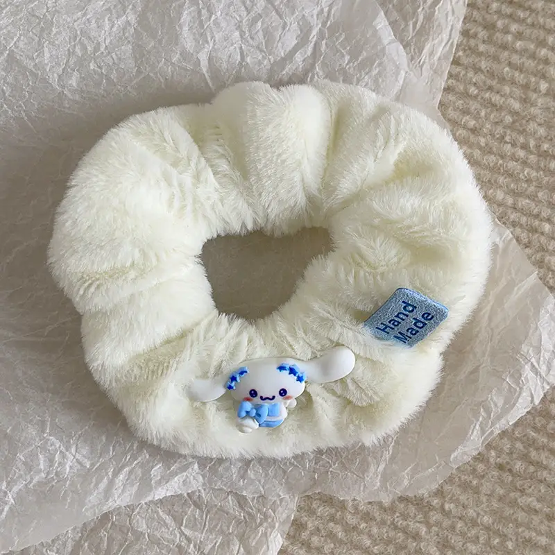 Plush Hair Band for Girls with Pink Bow