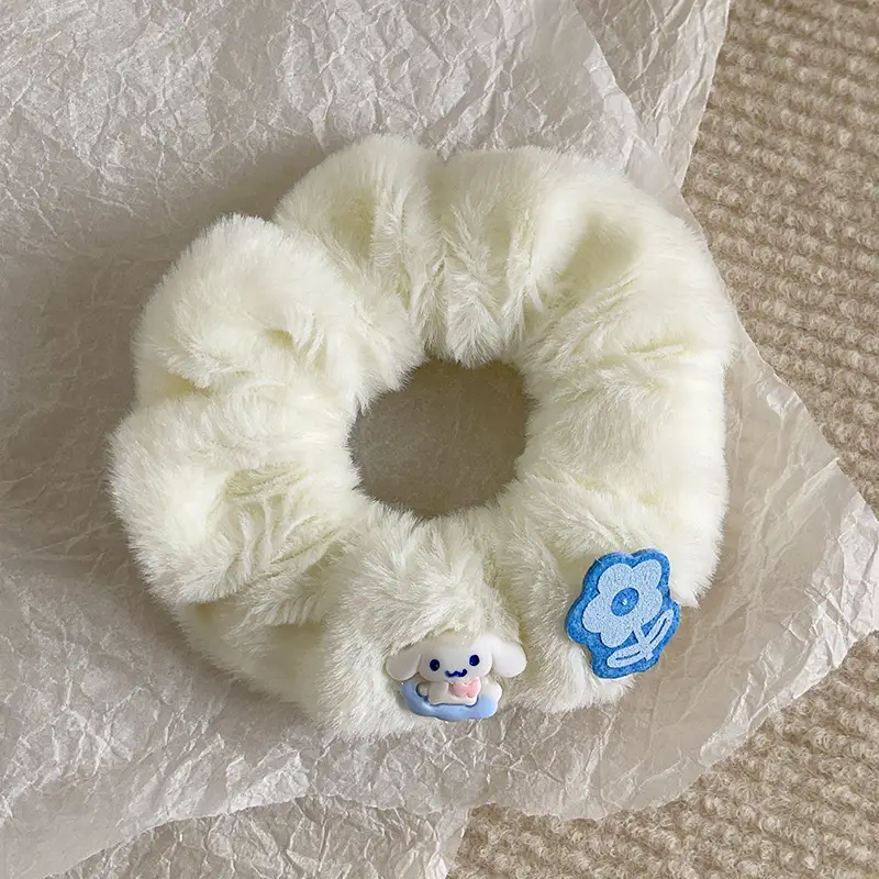 Plush Hair Band for Girls with Pink Bow