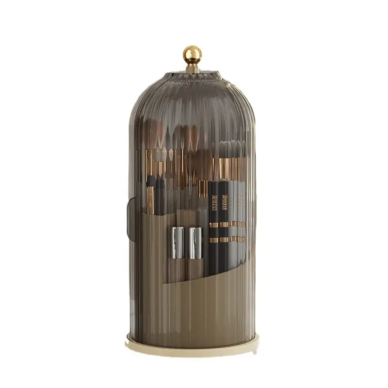 Rotating Makeup Brush & Lipstick Storage Rack