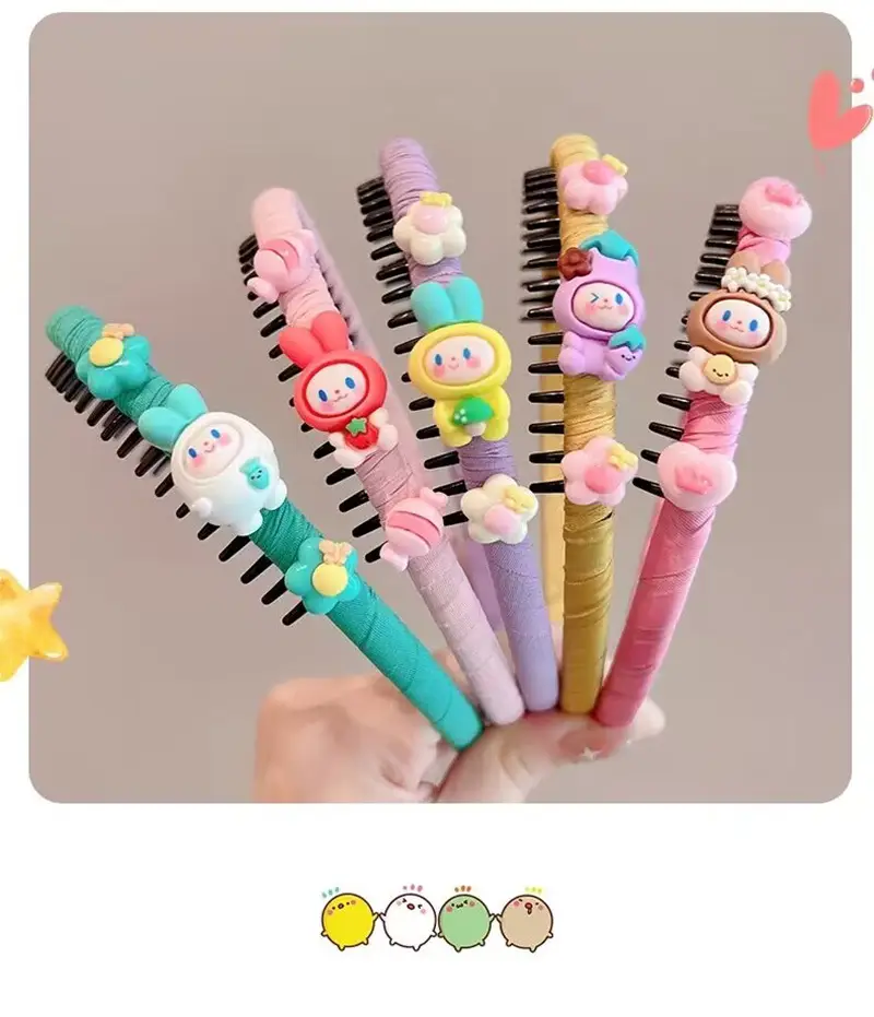Cute Cartoon Toothed Hair Bands for Girls — feature 25