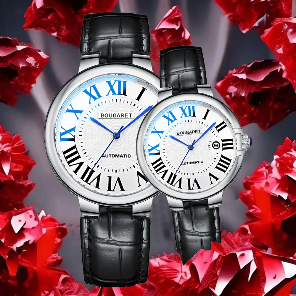 Couple Watches Set Roman Dial Waterproof Mechanical Wristwatch - Image 5