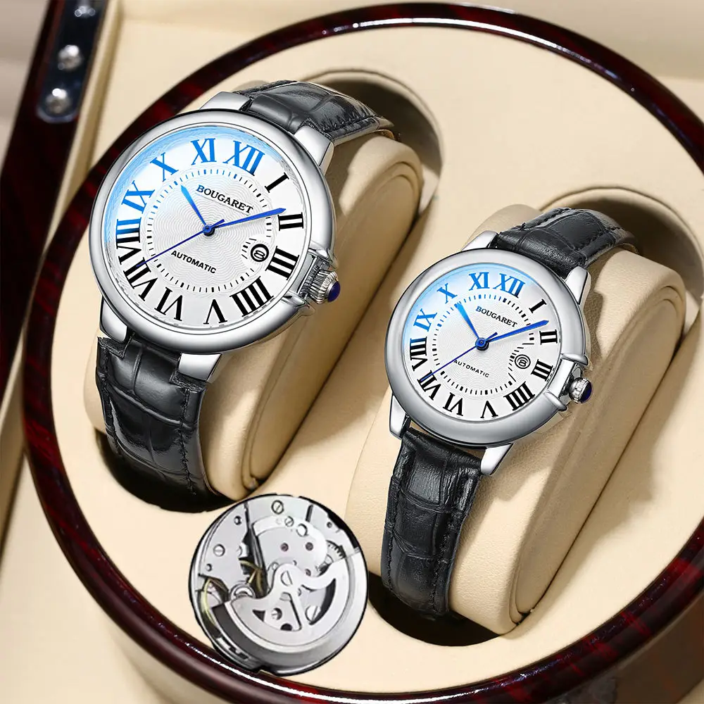 Couple Watches Set Roman Dial Waterproof Mechanical Wristwatch - Image 8
