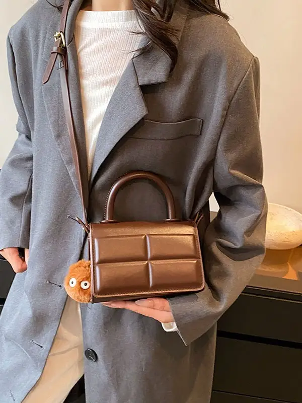 Women Retro Square Shoulder Bag Brown 2023 - Image 10