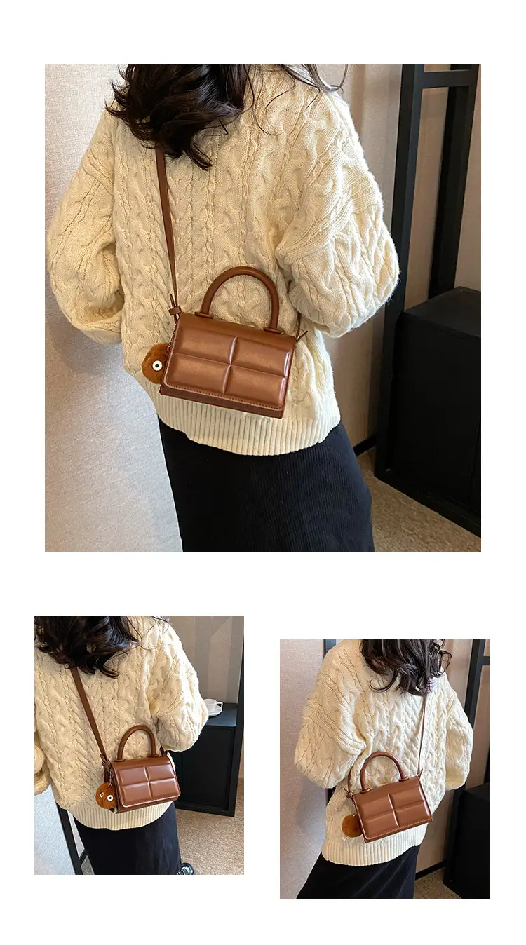 Women Retro Square Shoulder Bag Brown 2023 — feature 18