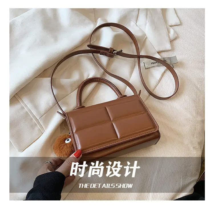Women Retro Square Shoulder Bag Brown 2023 — feature 2