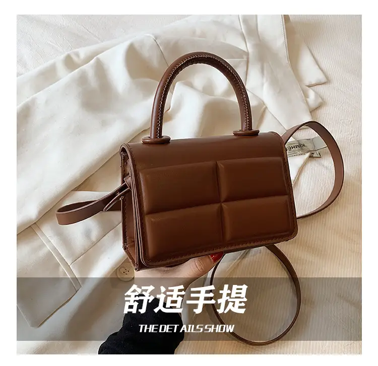 Women Retro Square Shoulder Bag Brown 2023 — feature 3