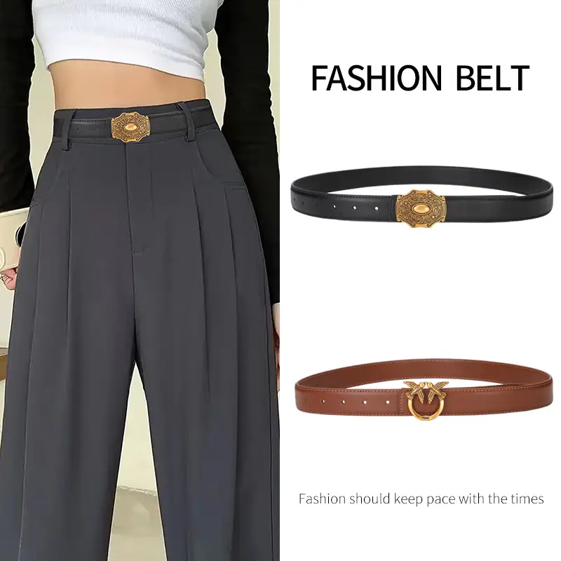 New Women's Real Cowhide Belt with Bird Buckle - Image 6