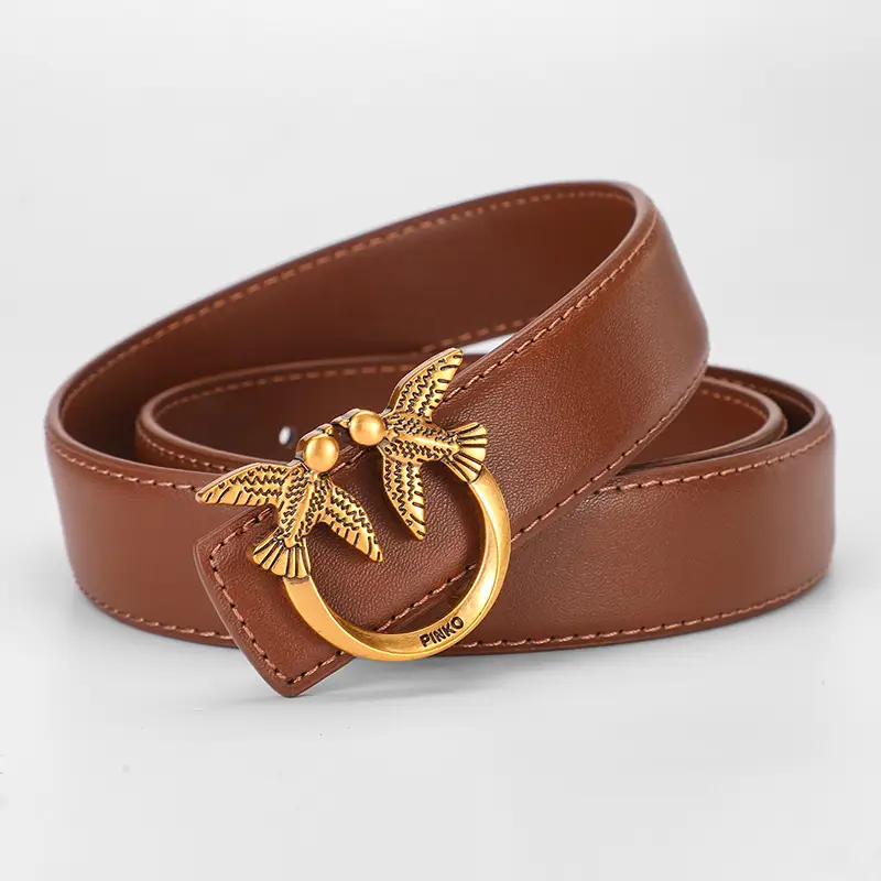 New Women's Real Cowhide Belt with Bird Buckle - Image 9