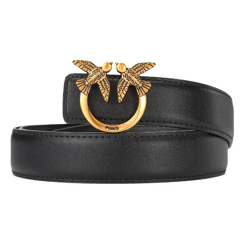 New Women's Real Cowhide Belt with Bird Buckle - Image 10
