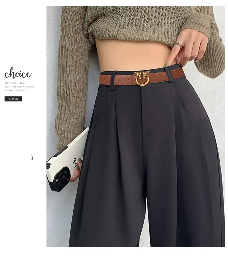 New Women's Real Cowhide Belt with Bird Buckle — feature 10