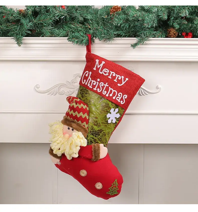 Christmas Socks 3D Extra Thickened Red Brown — feature 8