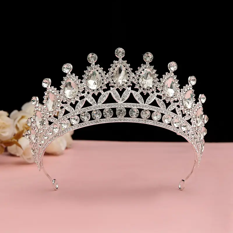 Luxury Green Crystal Bridal Crown for Weddings - Image 13