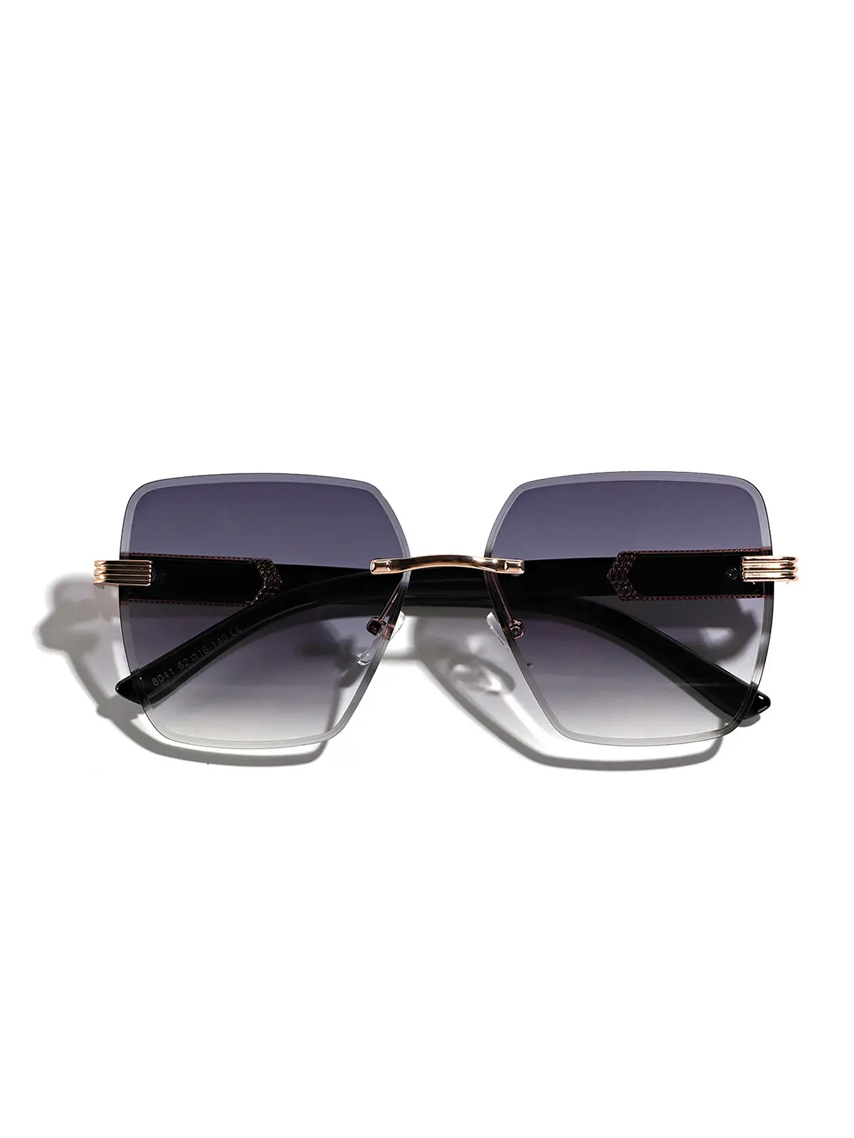 Men's Square Frame Semi-Metal Crossbody Sunglasses - Image 4
