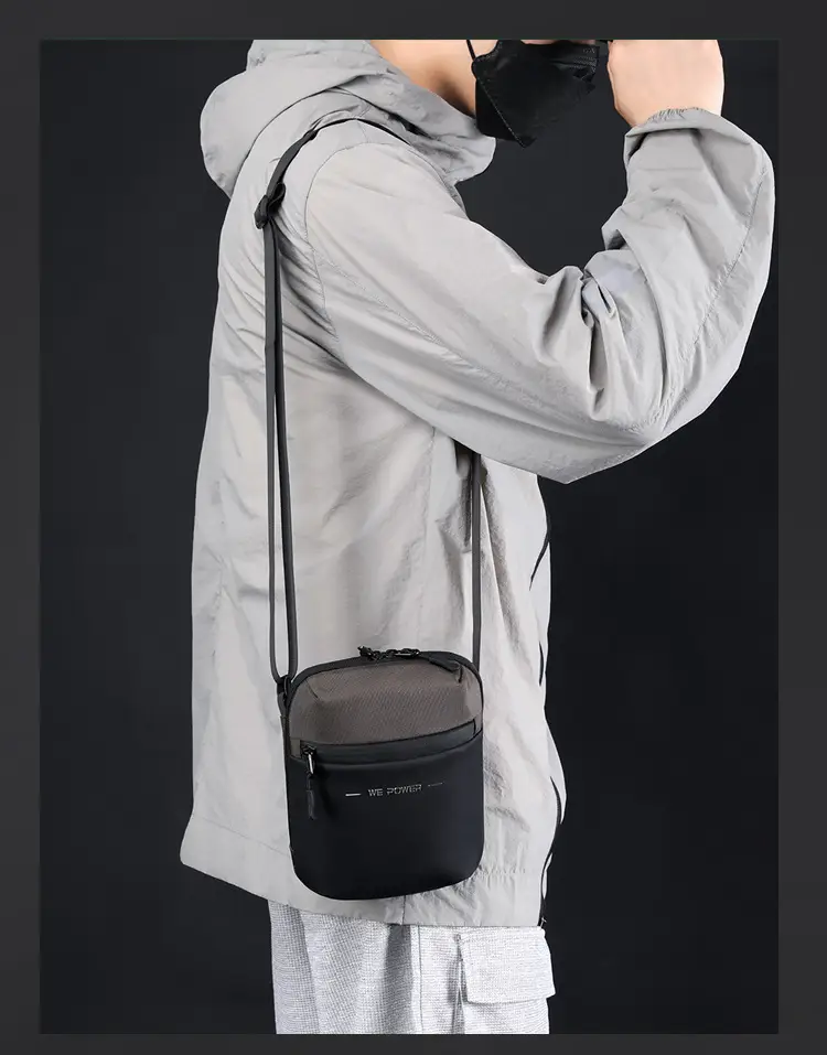 WEPOWER Black Men's Shoulder Bag Business Casual Messenger — feature 14