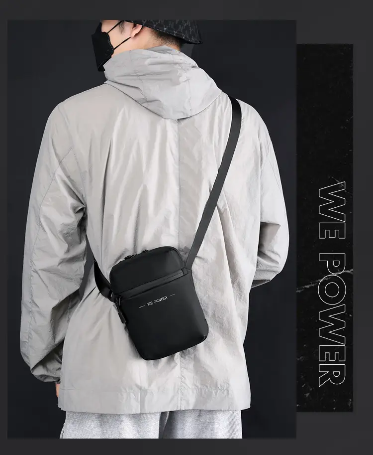 WEPOWER Black Men's Shoulder Bag Business Casual Messenger — feature 15