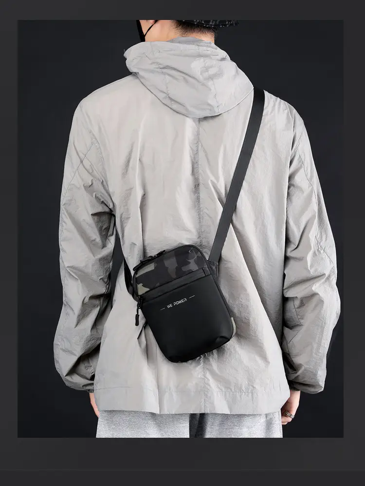 WEPOWER Black Men's Shoulder Bag Business Casual Messenger — feature 17