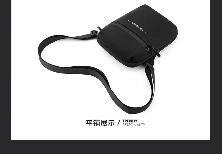 WEPOWER Black Men's Shoulder Bag Business Casual Messenger — feature 20