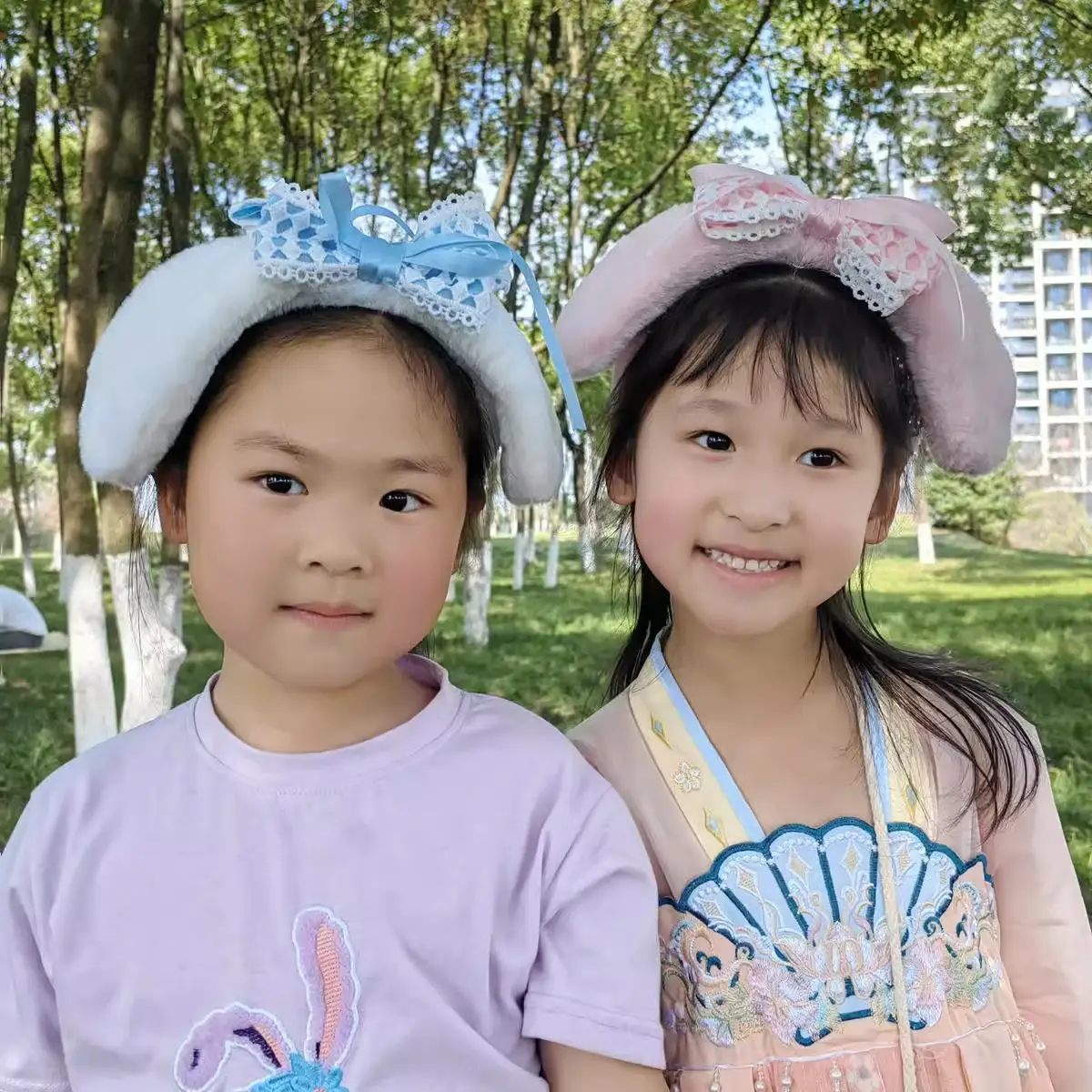 Blue Sparkly Bow Dog Headband for Girls — feature 6