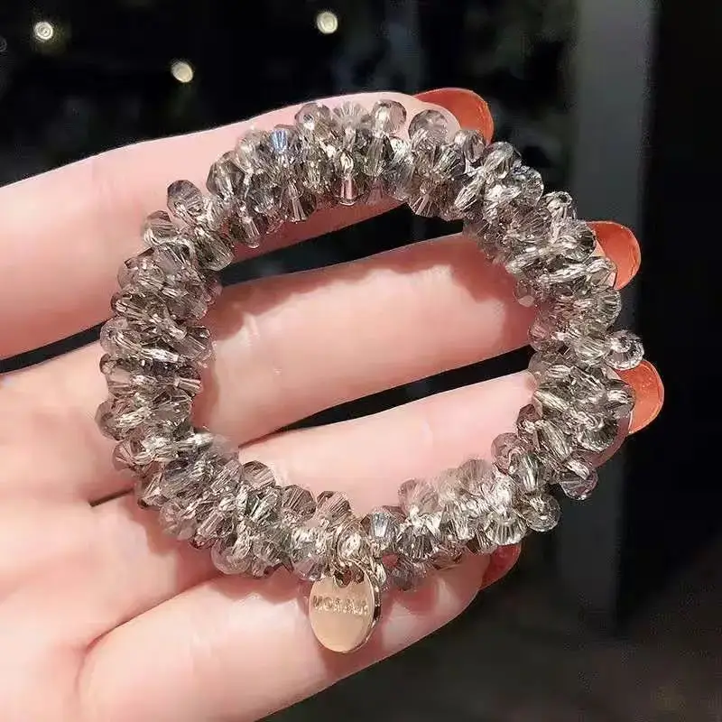 Dual-Use Crystal Braided Bracelet with Bell - Image 2
