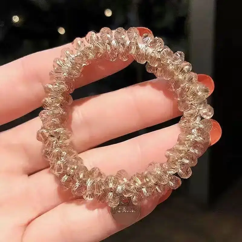 Dual-Use Crystal Braided Bracelet with Bell - Image 4