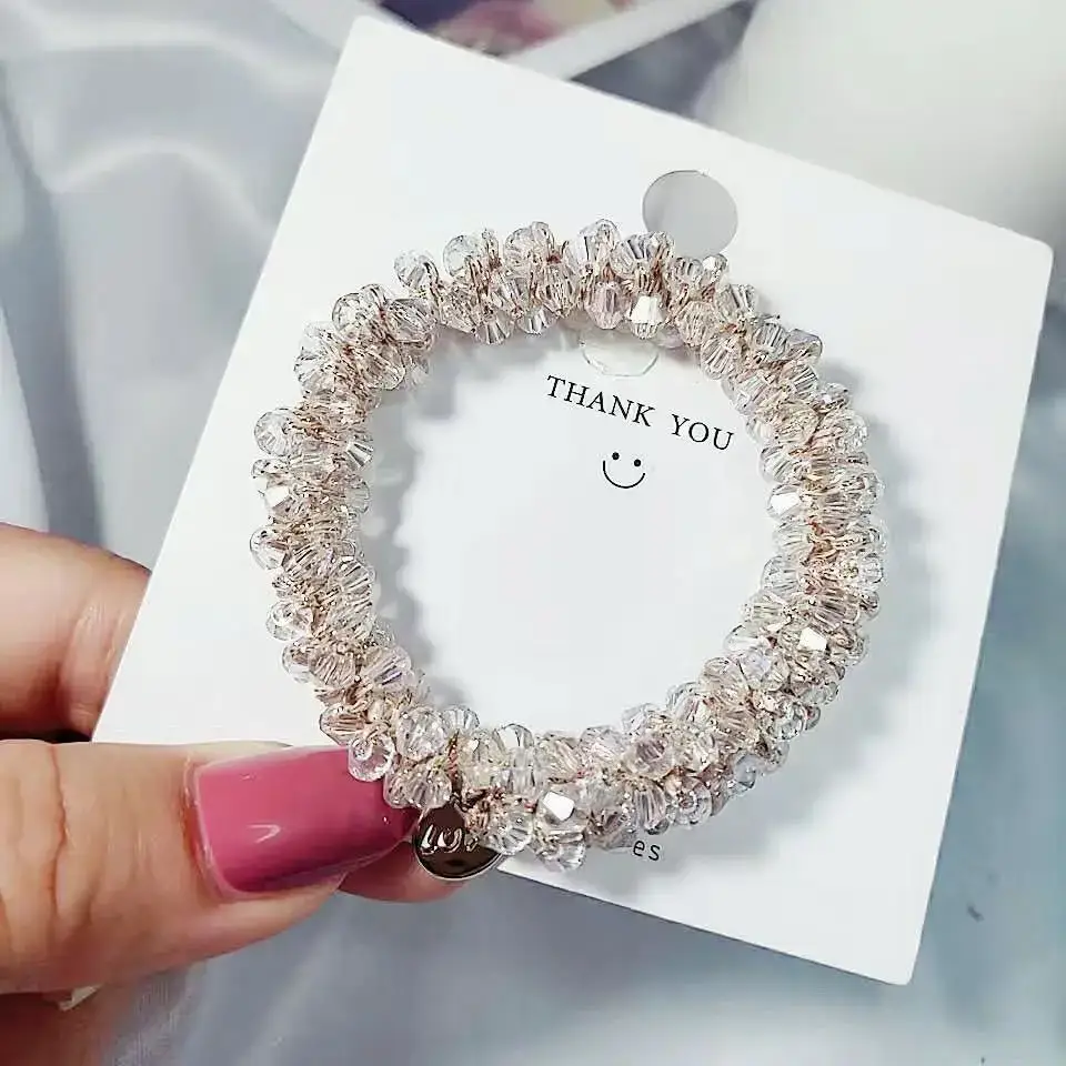 Dual-Use Crystal Braided Bracelet with Bell - Image 5