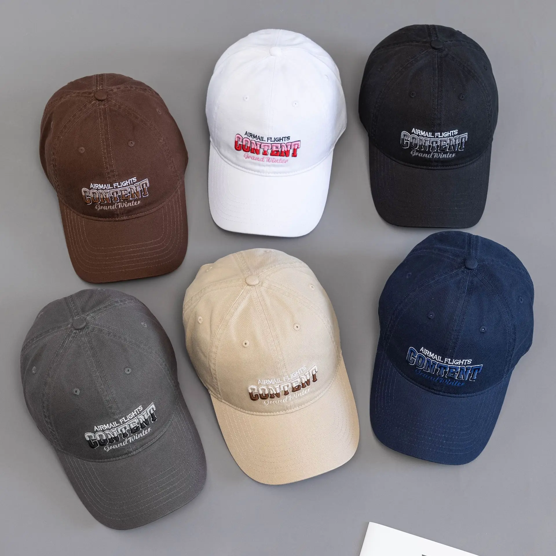 Men Navy Blue Embroidered Airmail Cap - Image 5