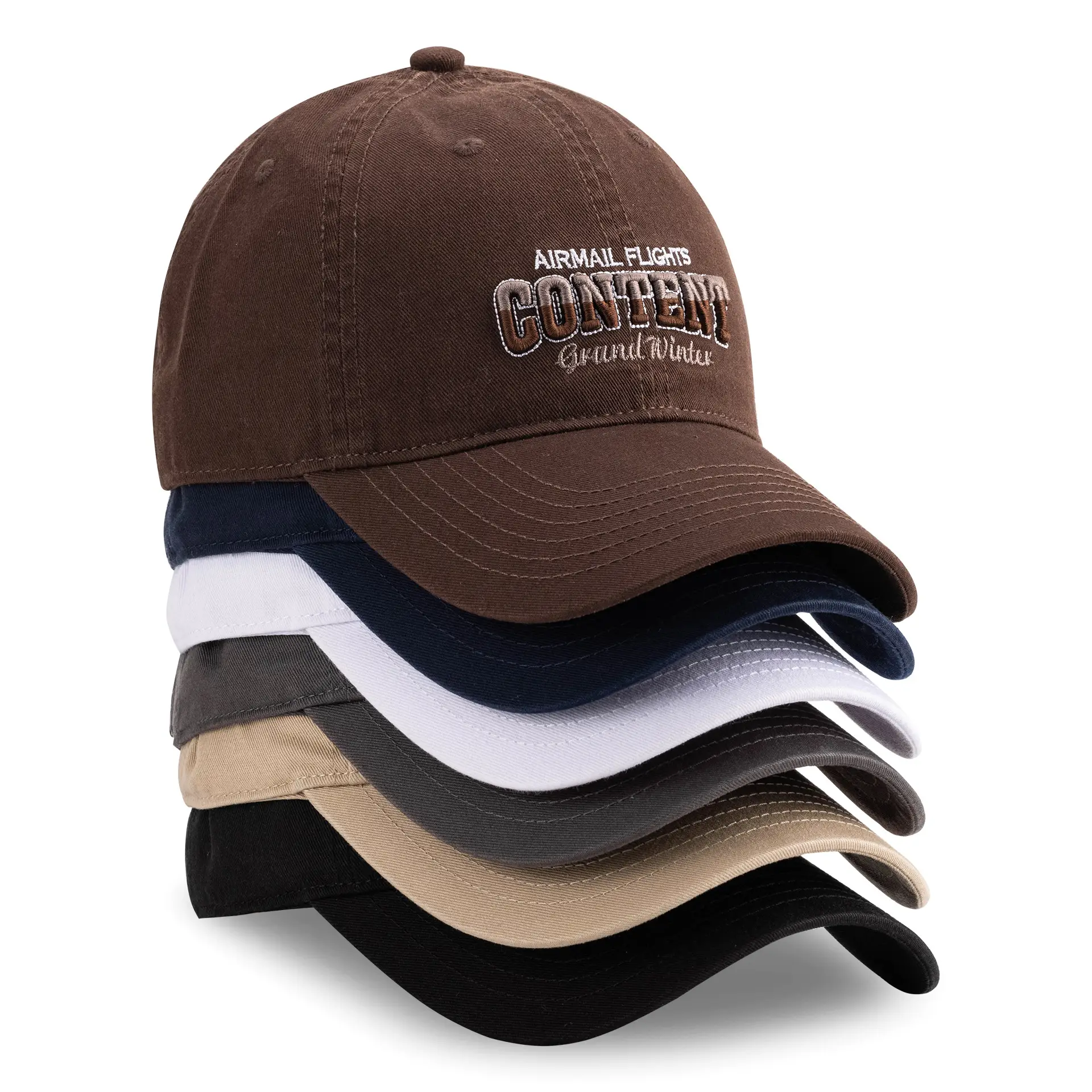 Men Navy Blue Embroidered Airmail Cap - Image 7